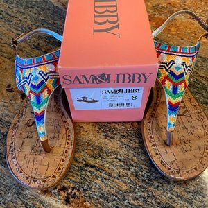 Sam & Libby Southwestern Multicolor Woman's Sandal Size 8